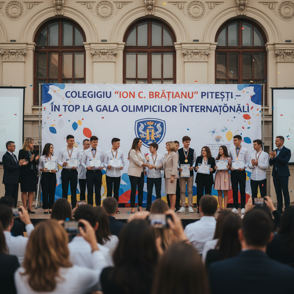 Colegiul Ion C. Brătianu din Pitești, premiat la Gala Olimpicilor Internaționali