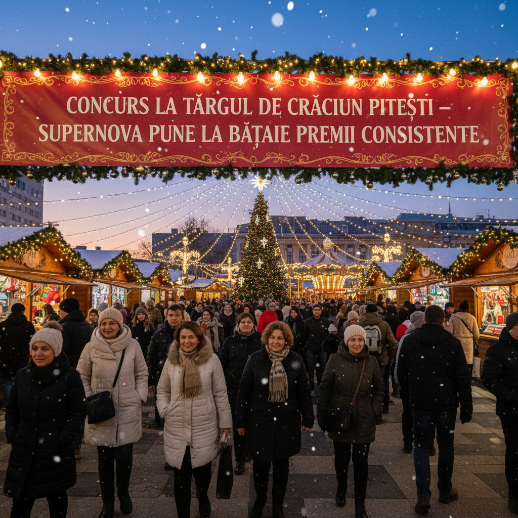 Concurs cu premii atractive la Târgul de Crăciun din Pitești, organizat de Supernova