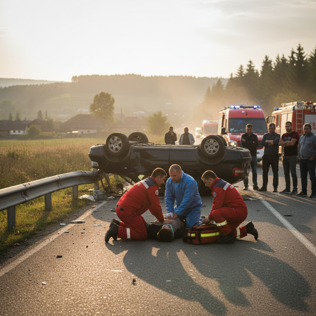 Persoană resuscitată la fața locului