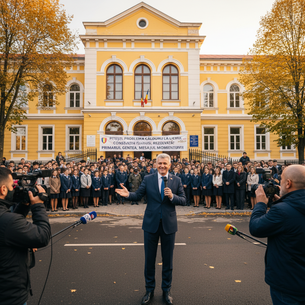 Problema încălzirii la Liceul Constantin Brâncuși a fost rezolvată – mesajul primarului Gentea